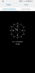 Samsung Galaxy S8 Always on Display Clock 8