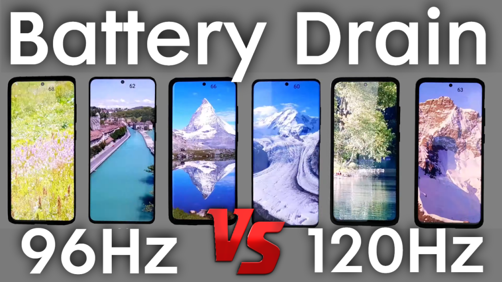 Samsung Galaxy S20 Ultra Battery Drain Test 120Hz VS 96Hz Android