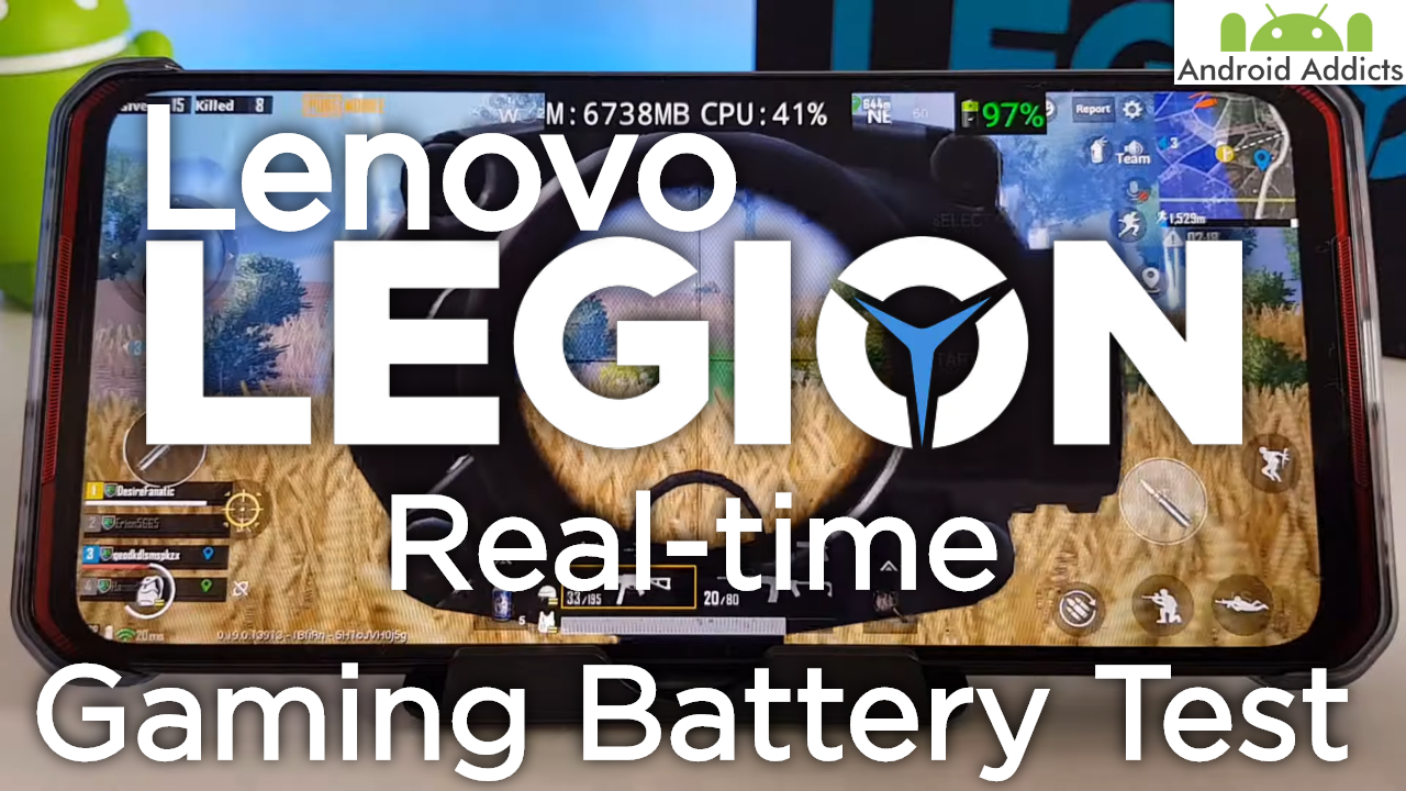 Lenovo Legion Phone Gaming Battery Drain Test (Real-time) PUBG COD