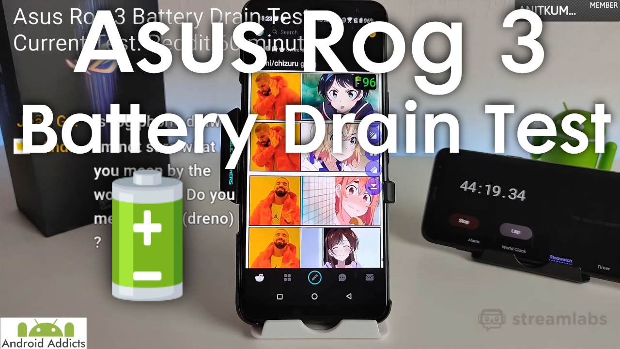 Asus Rog Phone 3 Battery Drain Test - PUBG/COD Mobile/Fortnite