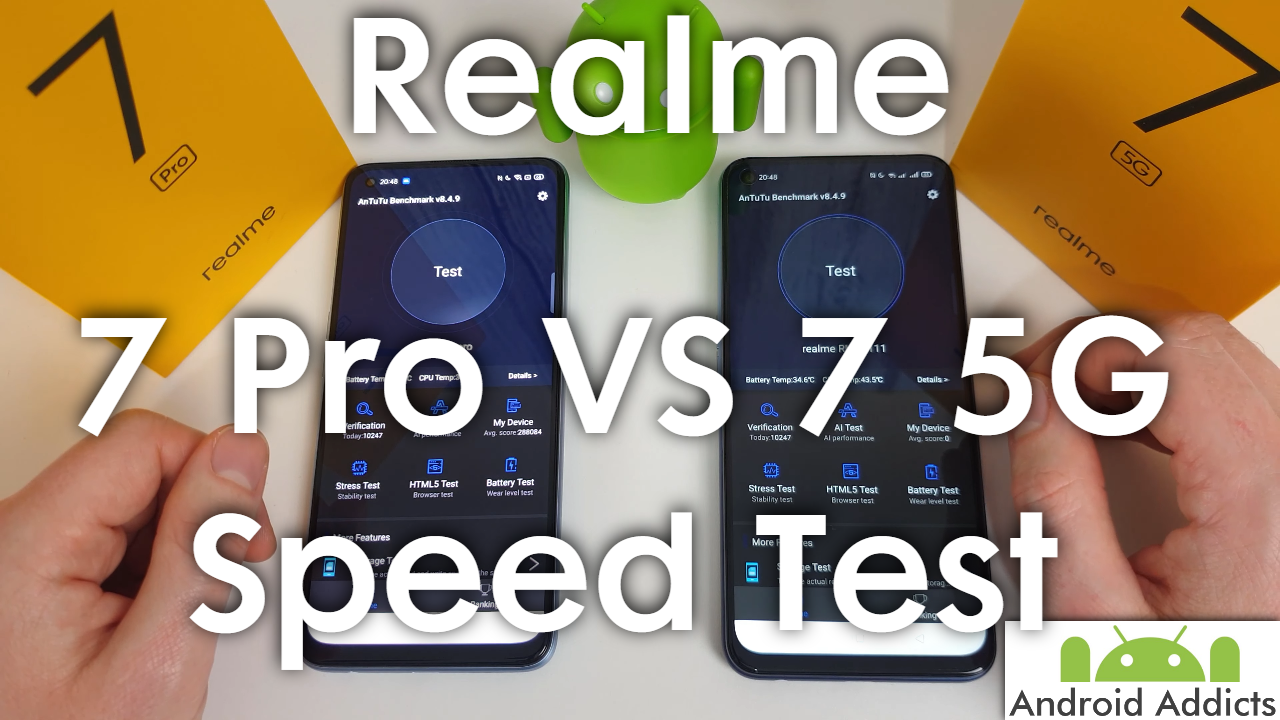 Realme 7 Pro VS 7 5G Speed Test (Apps, Gaming, AnTuTu, Geekbench)