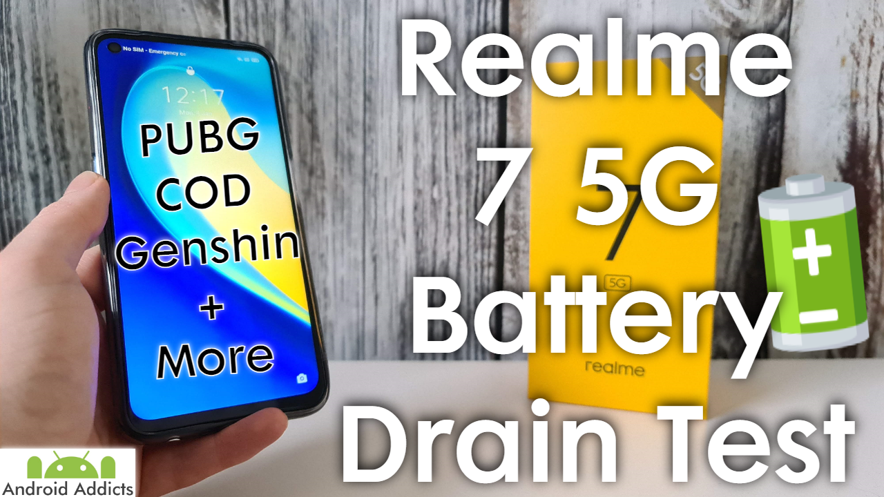 Realme 7 5G Battery Drain Test - PUBG, COD, Genshin Impact + More