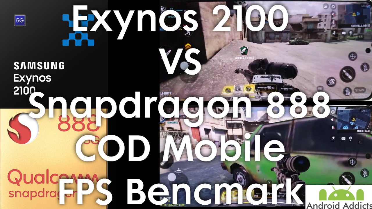 Exynos 2100 vs Snapdragon 888 COD Mobile FPS Benchmark Test Galaxy S21