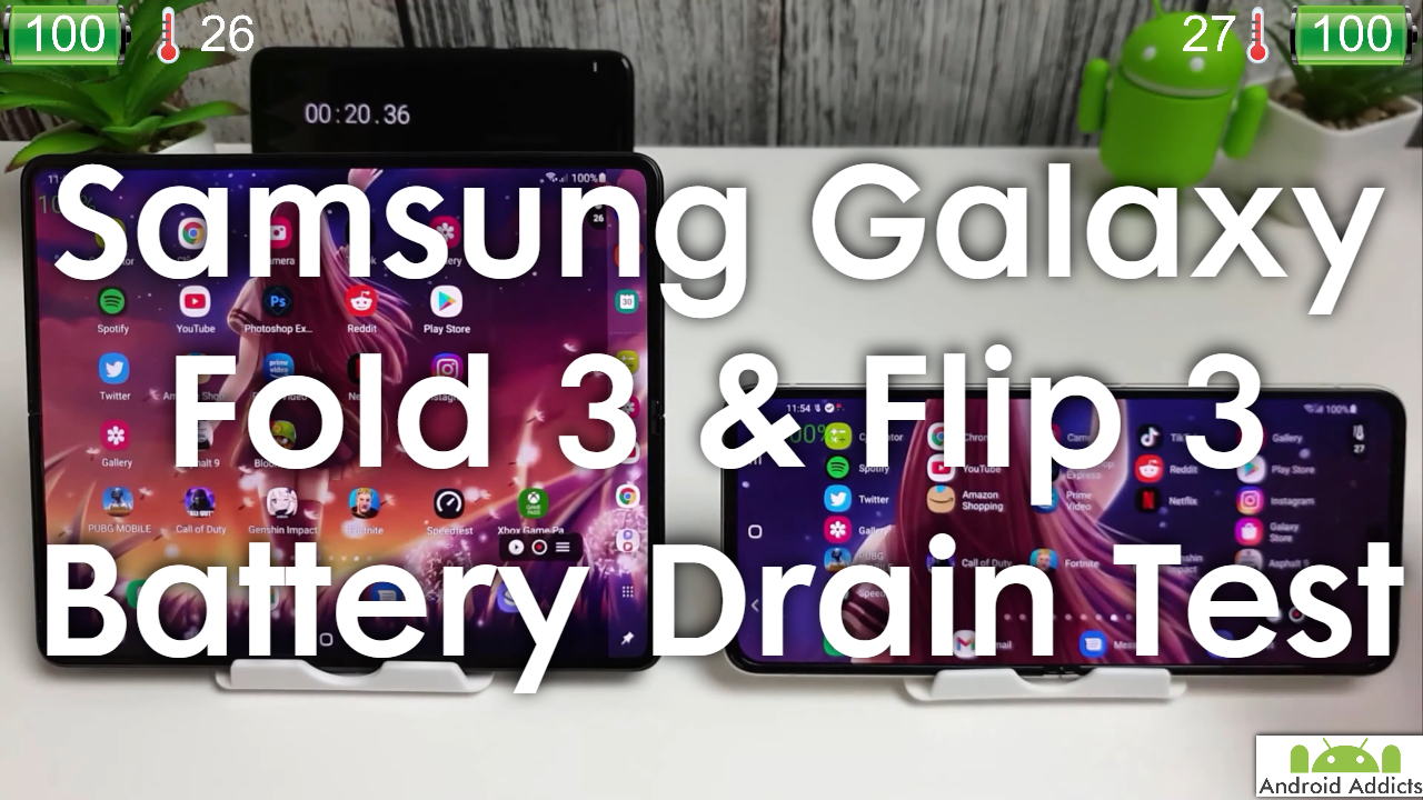 Samsung Galaxy Z Fold 3 & Flip 3 Battery Drain Test