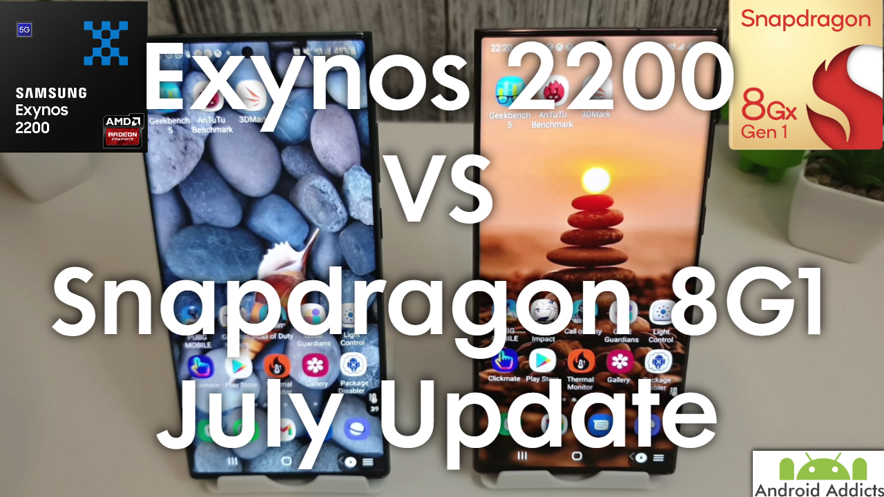 Galaxy S22 Ultra July Benchmark - Exynos 2200 vs Snapdragon 8G1