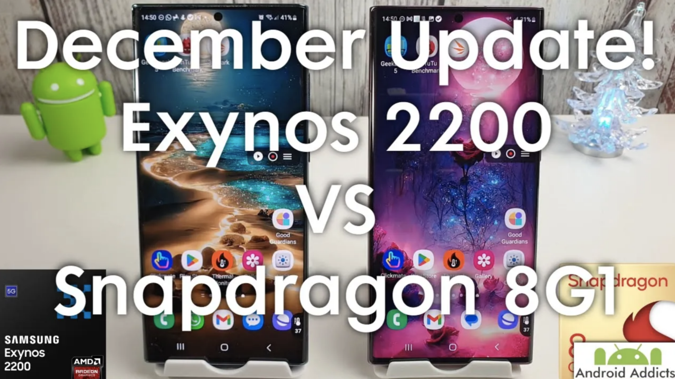 Galaxy S22 Ultra December Benchmark - Exynos 2200 vs Snapdragon 8G1