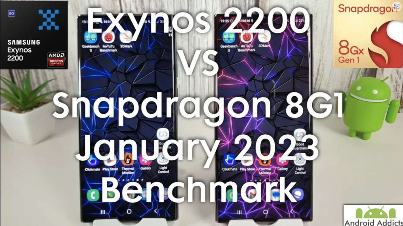 Galaxy S22 Ultra January 2023 Benchmark - Exynos 2200 vs Snapdragon 8G1