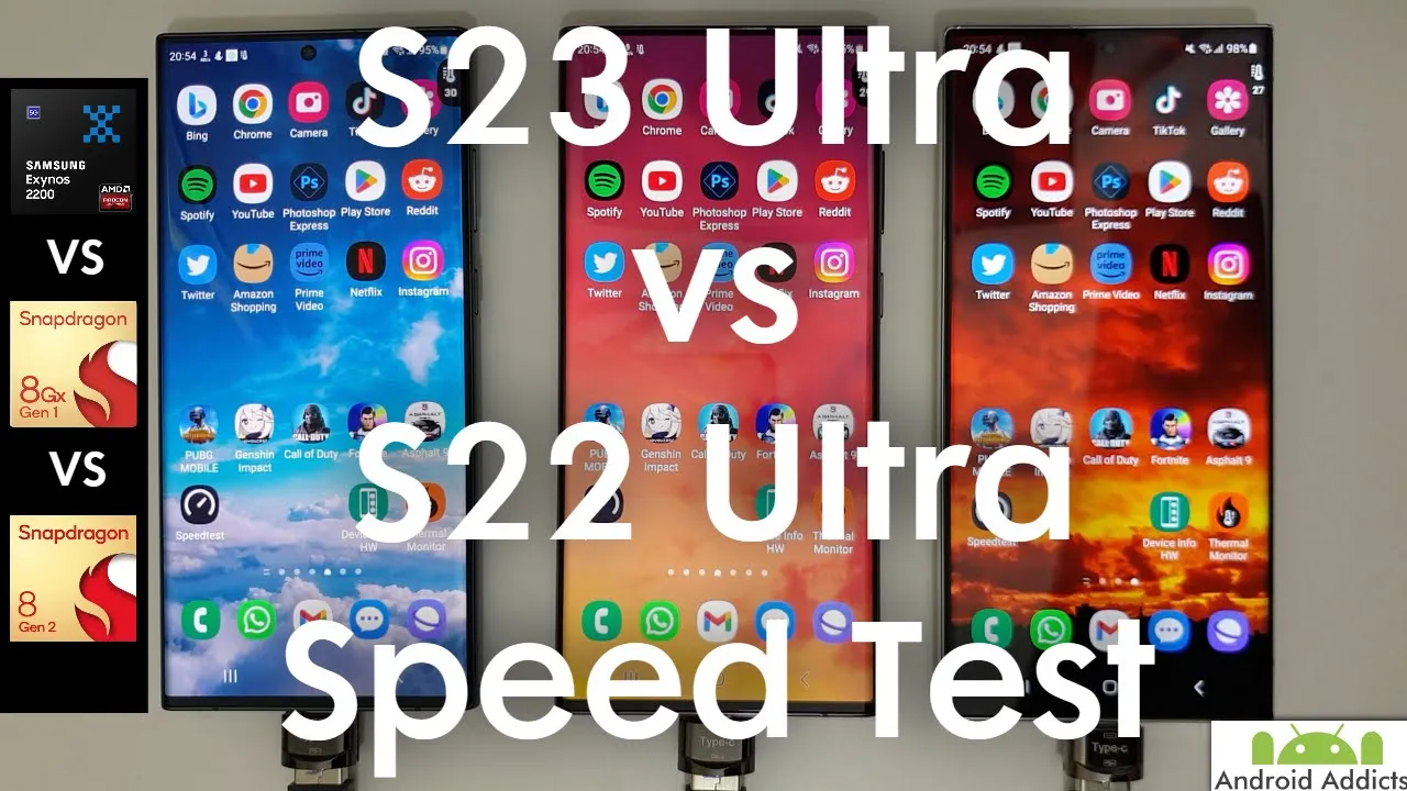 S23 Ultra vs S22 Ultra Speed Test - Snapdragon 8G2 v 8G1 v Exynos 2200