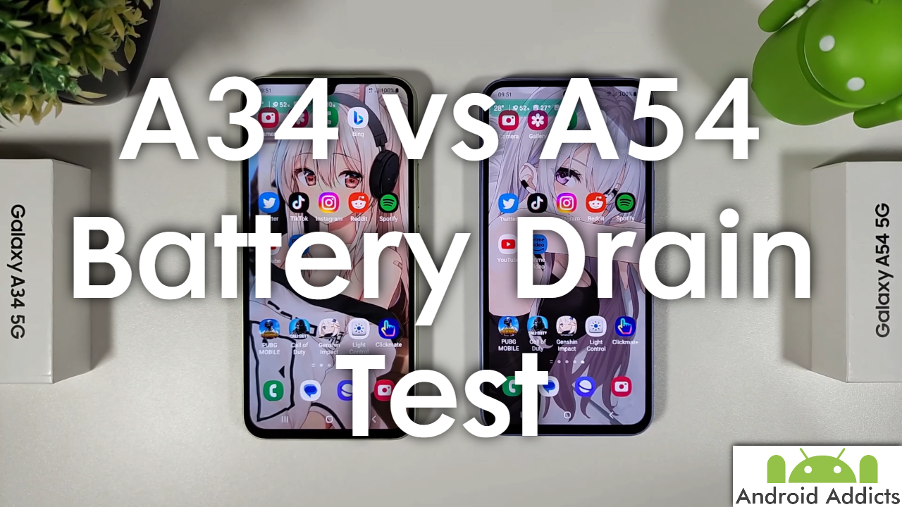 Samsung Galaxy A34 vs A54 Battery Drain Test