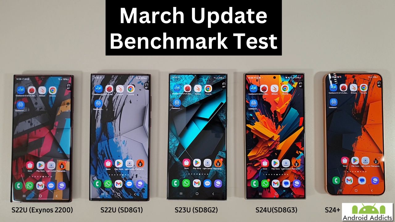 S24 Ultra vs S24+ vs S23 Ultra vs S22 Ultra Benchmark - March Update