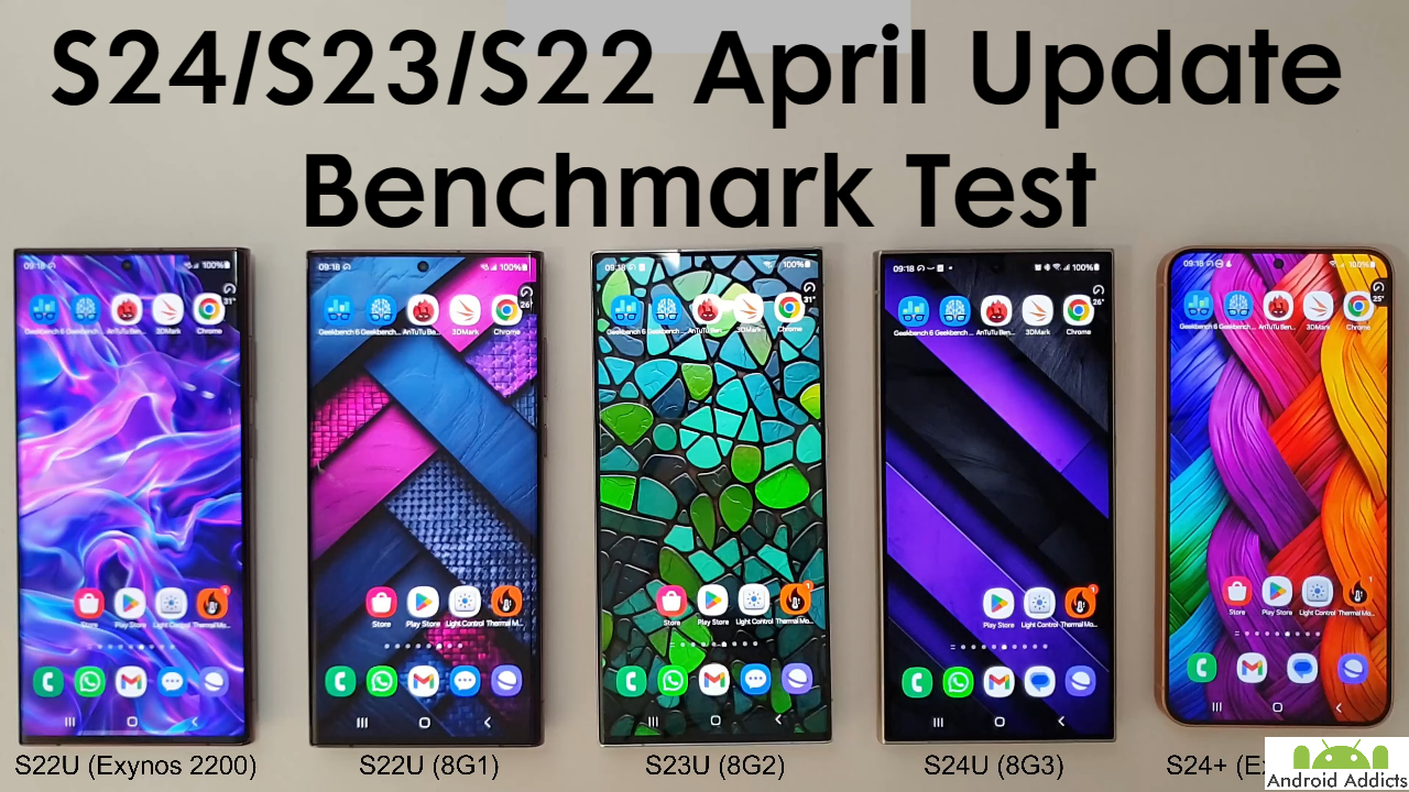 S24 Ultra vs S24+ vs S23 Ultra vs S22 Ultra Benchmark - April Update