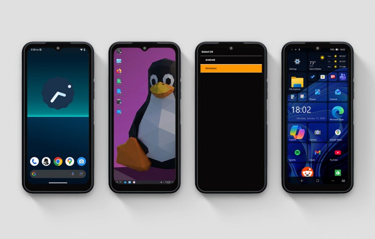 nexphone windows 11 android linux